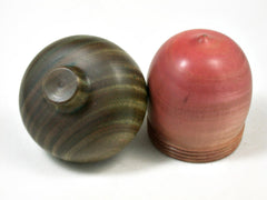 LV-3369 Pink Ivory & Verawood Acorn Box, Pill Holder, Ring Box-SCREW CAP