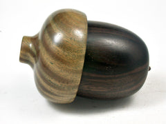 LV-3365 Ebony & Verawood Acorn Jewelry Box, Pill Box, Trinket Box-SCREW CAP
