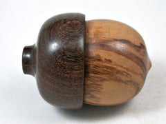 LV-3381 Tigre Caspi & Brown Ebony Acorn Pill Box, Engagement Ring Box-SCREW CAP