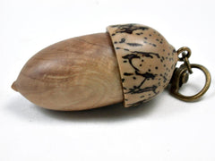 LV-3421 Olive Burl & Yolillo Palm Nut Acorn Pendant Box, Charm, Pill Holder-SCREW CAP
