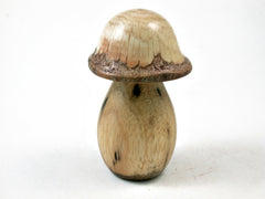 LV-3354 Persimmon & Live Oak Wooden Mushroom Trinket Box, Pill, Jewelry Box-THREADED
