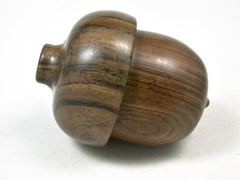 LV-3359 Lignum Vitae & Black Chacate Acorn Box, Pill Holder, Engagement Ring Box-SCREW CAP
