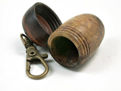 LV-3423 Redbud Burl & Ironwood Acorn Pendant Box, Charm, Pill Holder-SCREW CAP