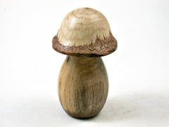 LV-3354 Persimmon & Live Oak Wooden Mushroom Trinket Box, Pill, Jewelry Box-THREADED