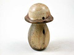 LV-3354 Persimmon & Live Oak Wooden Mushroom Trinket Box, Pill, Jewelry Box-THREADED