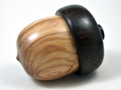 LV-3365 Olive & Rosewood Acorn Jewelry Box, Pill Box, Trinket Box-SCREW CAP