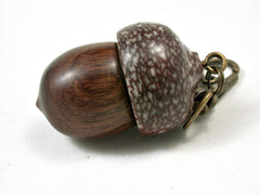 LV-3286 Desert Ironwood & Betelnut Acorn Pendant Box, Charm, Pill Holder-SCREW CAP