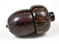 LV-3208 Camatillo & Black Palm Acorn Pill Box, Jewelry, Engagement Ring Box-SCREW CAP