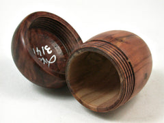 LV-3141 Aromatic Cedar & Red Mallee Burl Acorn Pill Box, Jewelry, Engagement Ring Box-SCREW CAP