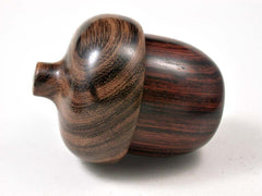 LV-3042 Cocobolo & Mora Acorn Pill Box, Jewelry Box, Engagement Ring Box-SCREW CAP