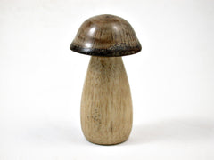 LV-3153 Persimmon & Live Oak Wooden Mushroom Trinket Box, Pill, Jewelry Box-THREADED