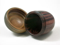 LV-2823 Camatillo Rosewood & Verawood Acorn Jewelry, Ring Box, Pill Box-SCREW CAP