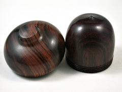 LV-3136 Cocobolo & Ironwood Acorn Pill Box, Jewelry, Engagement Ring Box-SCREW CAP