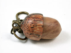 LV-2813 Yellow box Burl & Hala Acorn Pendant Box, Pill Fob, Secret Compartment-SCREW CAP