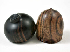 LV-3044 Bocote & Ebony Acorn Pill Box, Jewelry Box, Engagement Ring Box-SCREW CAP