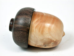 LV-2896 Wooden Acorn Jewelry, Ring Box, Pill Box Port Orford Cedar & Walnut-SCREW CAP