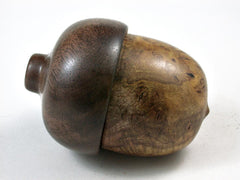 LV-2899 Wooden Acorn Jewelry, Ring Box, Pill Box from Redbud Burl & Black Walnut-SCREW CAP