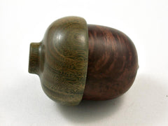 LV-2592 Manzanita Burl & Verawood Acorn Jewelry, Ring Box, Pill Box-SCREW CAP