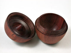 LV-2692 Wooden Apple Threaded Box Made from Satine & Ebony-SCREW CAP