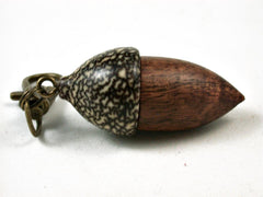 LV-2717 Curly Koa & Betelnut Acorn Pendant Box-SCREW CAP