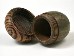 LV-2863 Verawood & Bocote Acorn Jewelry, Ring Box, Pill Box-SCREW CAP