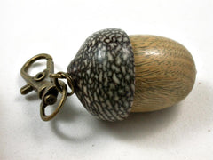 LV-2623 Verawood & Betelnut Acorn Pendant Box, Bag Charm, Keychain-SCREW CAP