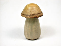 LV-2641 Holly & Wisteria Wooden Mushroom Threaded Box, Urn-SCREW CAP