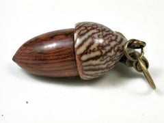 LV-2933 Acorn Pendant Box, Compartment Jewelry from Snakewood & Betel Nut-SCREW CAP