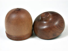 LV-3033 Hawaii Sandalwood & Tamboti Acorn Wooden Pill Holder, Ring Box, -SCREW CAP