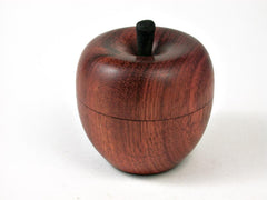 LV-2819 Wooden Apple Threaded Box Made from Satine & Ebony-SCREW CAP