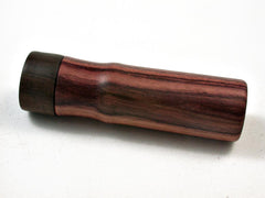 LV-2616 Tulipwood & Brown Ebony Slim Pill Box, Toothpick Holder, Needle Case-SCREW CAP