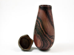 LV-2632 Eggplant Threaded Box, Needle Case, Jewelry Box from Camatillo & Verawood-SCREW CAP
