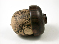 LV-2671 Spalted Hacberry & Kou Acorn Jewelry, Ring Box, Pill Box-SCREW CAP