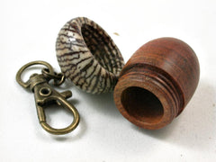 LV-2621 Pernambuco & Betelnut Acorn Pendant Box,Bag Charm, Keychain-SCREW CAP