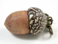 LV-2964 Japanese Sugi & Betelnut Acorn Box, Pill Holder, Memorial Pendant-SCREW CAP