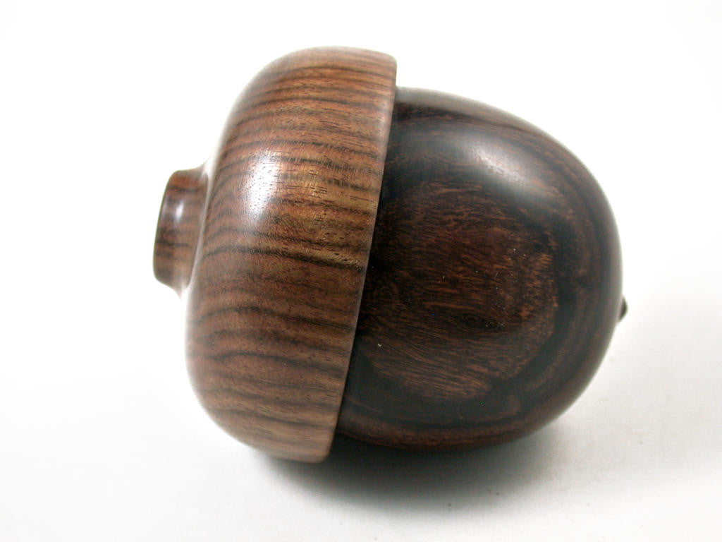 LV-3162  Desert Ironwood & Chechen  Wooden Acorn Pill Box, Jewelry Box -SCREW CAP