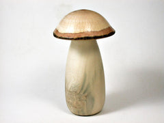 LV-2694 Holly & Live Oak Wooden Mushroom Trinket Box, Pill, Jewelry Box-SCREW CAP