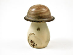LV-2533 Holly & Japanese Pagoda Tree Wooden Mushroom Threaded Box, Urn-SCREW CAP