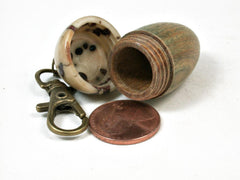 LV-2948 Acorn Pendant Box, Compartment Jewelry from Verawood & Palm Nut-SCREW CAP