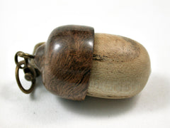 LV-3124 Tree of Heaven & Pollyanna Burl Acorn Box, Pill Holder, Compartment Pendant-SCREW CAP