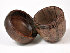 LV-2741 Papaturro Burl & Rosewood Acorn Jewelry, Ring Box, Pill Box-SCREW CAP