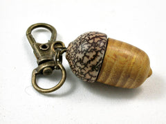 LV-2630 Osage Orange & Betel Nut Acorn Key Fob, Pill Holder, Memmorial Pendant-SCREW CAP