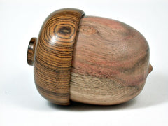 LV-2900 Wooden Acorn Jewelry, Ring Box, Pill Box Carob & Bocote-SCREW CAP