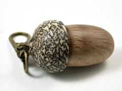 LV-3165  Cork Oak & Betelnut Acorn Box, Pill Holder, Compartment Pendant-SCREW CAP