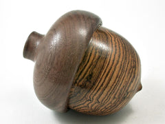 LV-2825 Bocote & Black Walnut Acorn Jewelry Box, Pill Box, Trinket Box-SCREW CAP