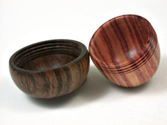 LV-2793 Tulipwood & Tamboti Acorn Jewelry, Engagement Ring Box, Pill Box-SCREW CAP