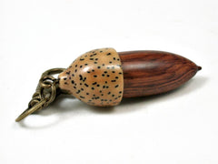 LV-2934 Acorn Pendant Box, Cremation Jewelry from Snakewood & Palm Nut-SCREW CAP