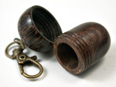 LV-3067 Desert Ironwood & Black Palm Acorn Box, Pill Holder, Compartment Pendant-SCREW CAP