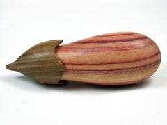 LV-2891 Eggplant Threaded Box, Needle Case, Jewelry Box from Tulipwood & Verawood-SCREW CAP
