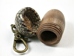 LV-3165  Cork Oak & Betelnut Acorn Box, Pill Holder, Compartment Pendant-SCREW CAP